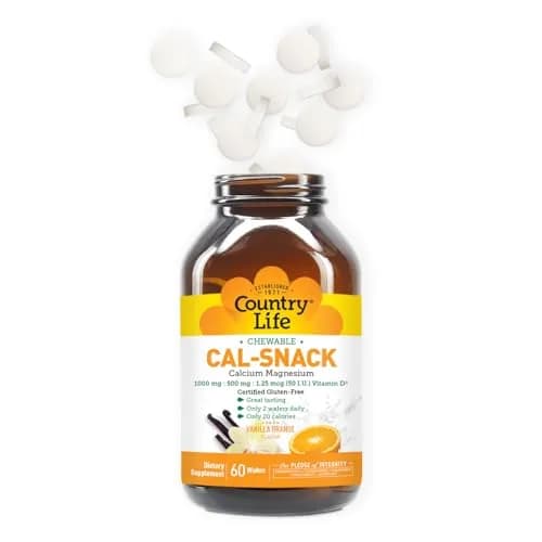 Country Life Cal-Snack Calcium Magnesium with Vitamin D, 60 Wafers | Gluten-Free Vegan Supplement for Adults thumbnail 6