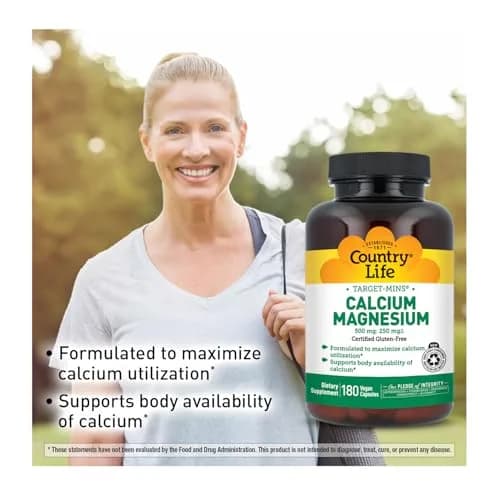 Country Life Target-Mins Calcium Magnesium 180 Capsules | Supports Bone & Muscle Health thumbnail 4
