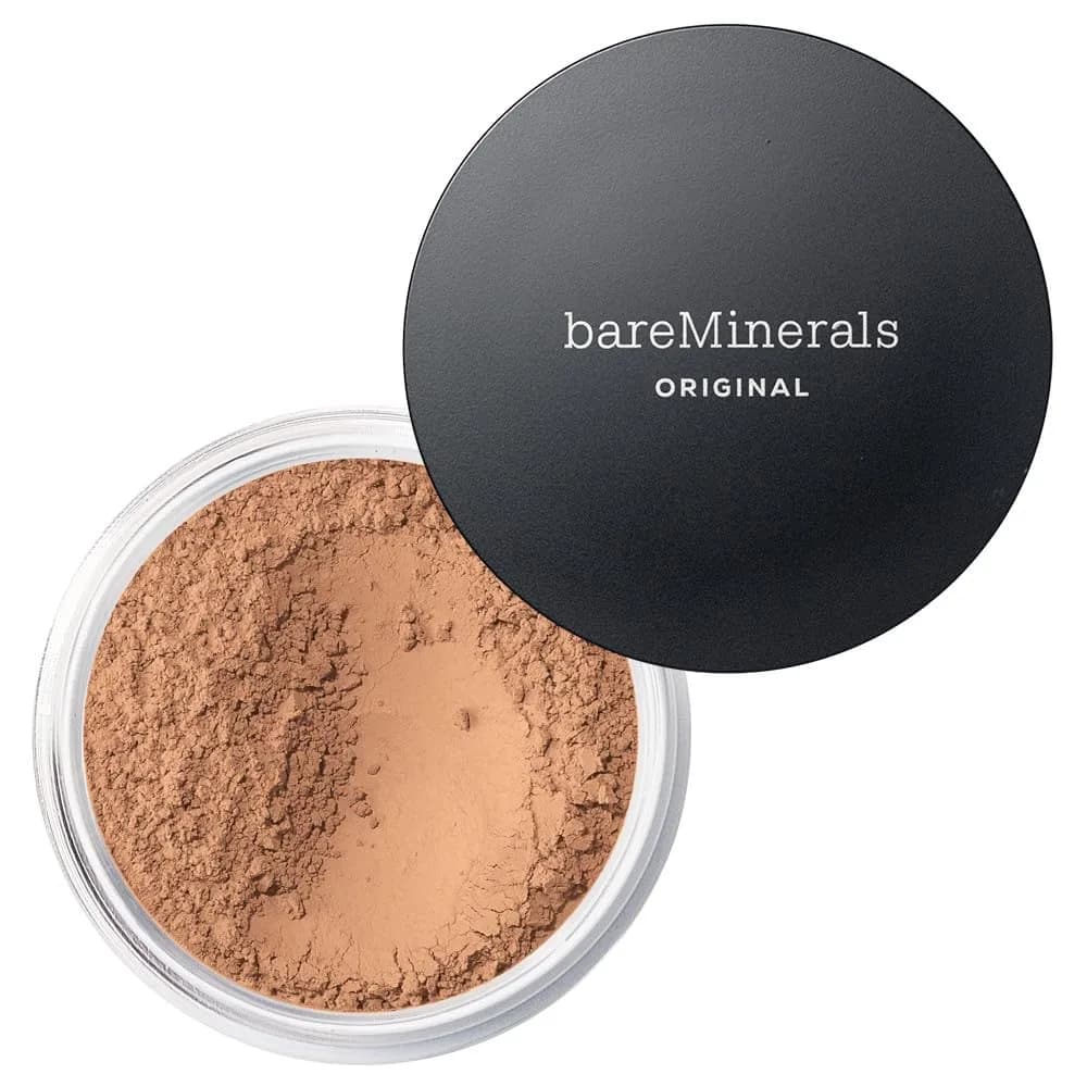 bareMinerals Original Loose Powder Foundation SPF 15, Fairly Light 03, Vegan, Cruelty-Free & Dermatologist-Tested | 7.9g (0.28 Oz) — 18 Medium Tan