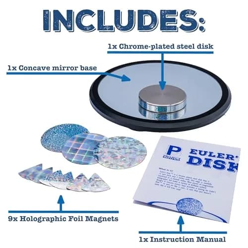 Toysmith Euler's Disk Physics Science Desk Toy 2.02 lb (0.92 kg) | Interactive STEM Toy for Focus & Relaxation thumbnail 2