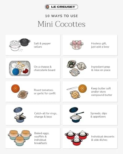 Le Creuset Stoneware Mini Round Cocotte 8 oz. White | Elegant, Versatile & Durable thumbnail 6