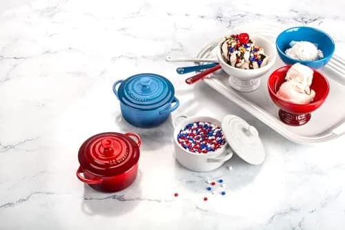 Le Creuset Stoneware Mini Round Cocotte 8 oz. White | Elegant, Versatile & Durable thumbnail 3