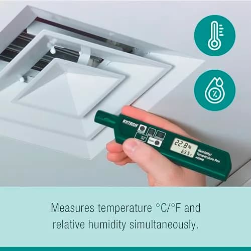 Extech Humidity and Temperature Pen, Compact Dual LCD, Fast Sensor thumbnail 4