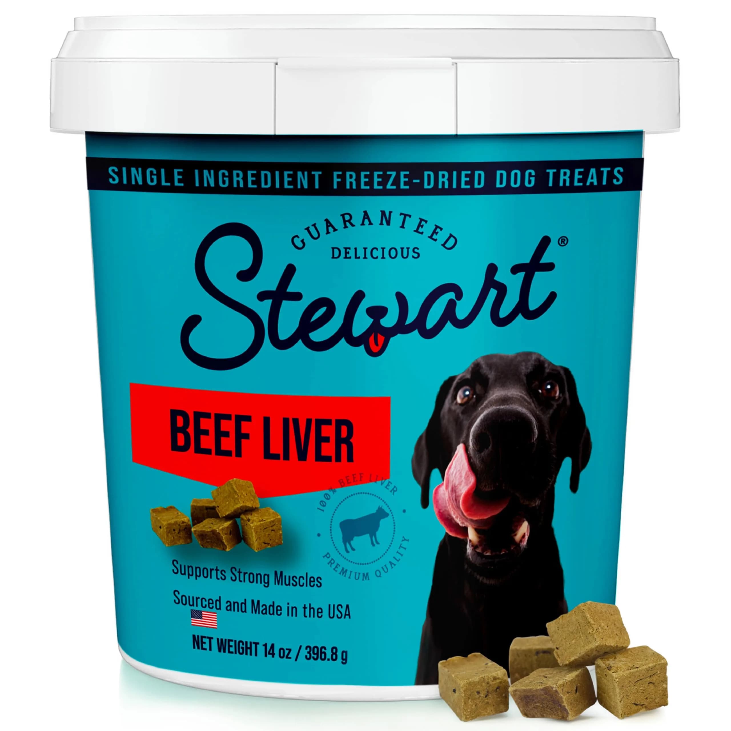 Stewart Freeze Dried Beef Liver Dog Treats 21 oz (595 g) | 100% Pure Protein for Training & Meal Topping — Beef Liver / 14 Ounce