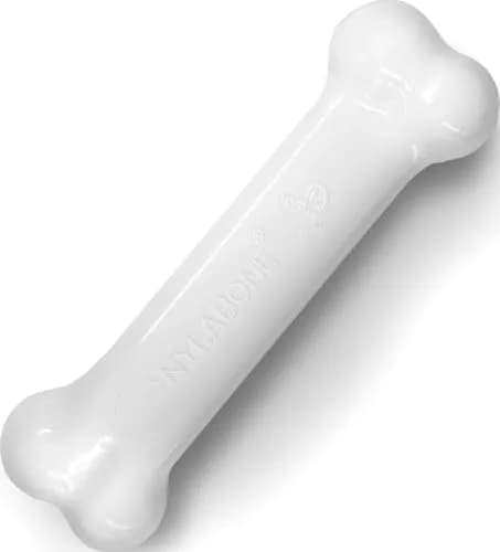 Nylabone Power Chew Original Bone Dog Chew Toy, Chicken Flavor, Medium | Durable Nylon Chew Toy for Aggressive Chewers thumbnail 1