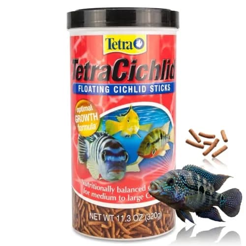 Tetra Cichlid Floating Cichlid Sticks Fish Food, 11.3 oz | Balanced Nutrition for Large Aquarium Fish thumbnail 1