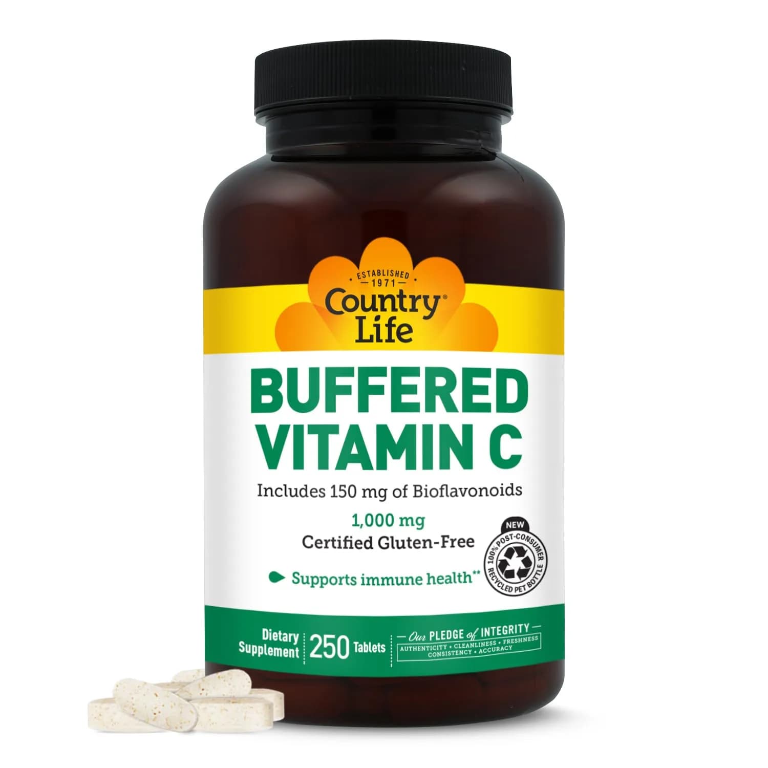 Country Life Buffered Vitamin C 1000 mg | Supports Immunity & Antioxidants - main product image
