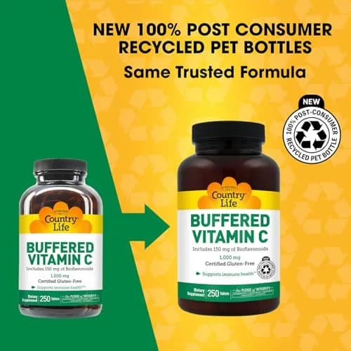 Country Life Buffered Vitamin C 1000 mg | Supports Immunity & Antioxidants thumbnail 2