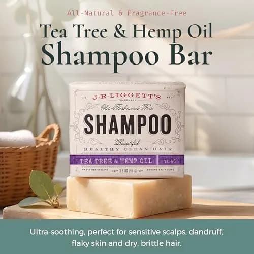 J·R·LIGGETT'S All-Natural Shampoo Bar Tea Tree & Hemp Oil 99g (3.5 oz) | Supports Strong & Healthy Hair thumbnail 2
