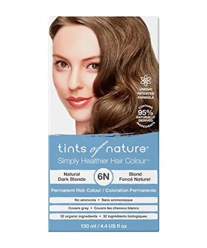 Tints of Nature 6N Natural Dark Blonde Permanent Hair Dye | Vegan, Ammonia-Free, 4.4 fl oz thumbnail 1