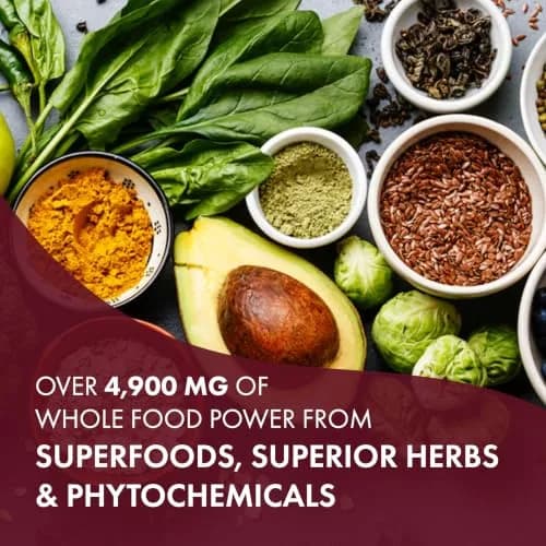PURE ESSENCE LABS One n Only Whole Food Multivitamin 30 Tablets | Superfoods, Minerals, Enzymes, D3, B12, Biotin thumbnail 4