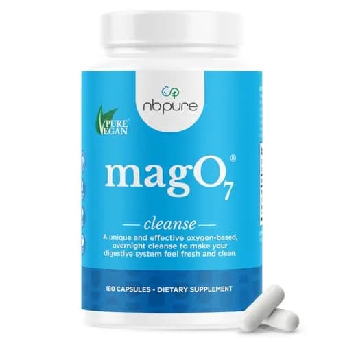 nbpure MagO7 Natural Colon Cleanse & Detox 180 Capsules | Oxygenating Digestive System Cleanse thumbnail 1