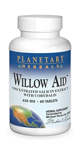Planetary Herbals Willow Aid Tablets, 60 Count | Concentrated Willow Extract & Botanicals for Natural Pain Relief thumbnail 1
