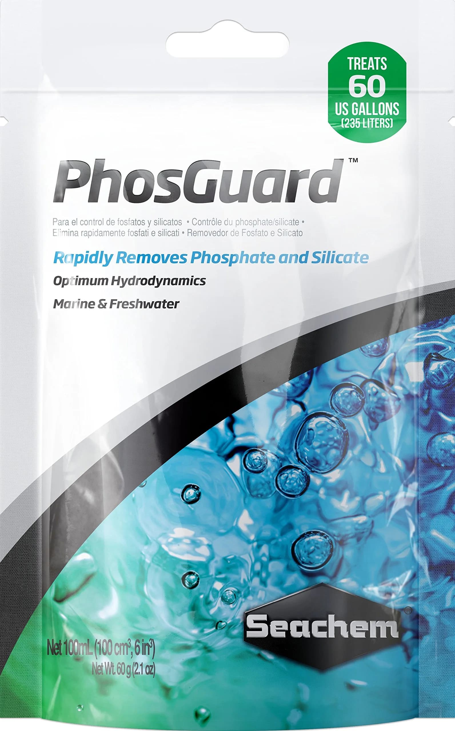 Seachem PhosGuard Phosphate and Silicate Remover 100 mL (3.4 fl oz) | Rapidly Removes Phosphate & Silicate - main product image