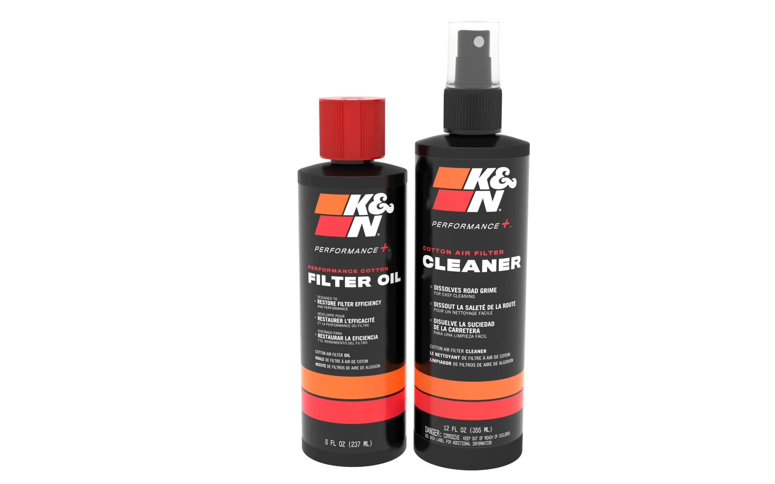 K&N Air Filter Cleaning Kit with Red Filter Oil & Power Kleen Degreaser | 592ml (20 Fl Oz) Cleaner, 1.51 lb Oil - main product image