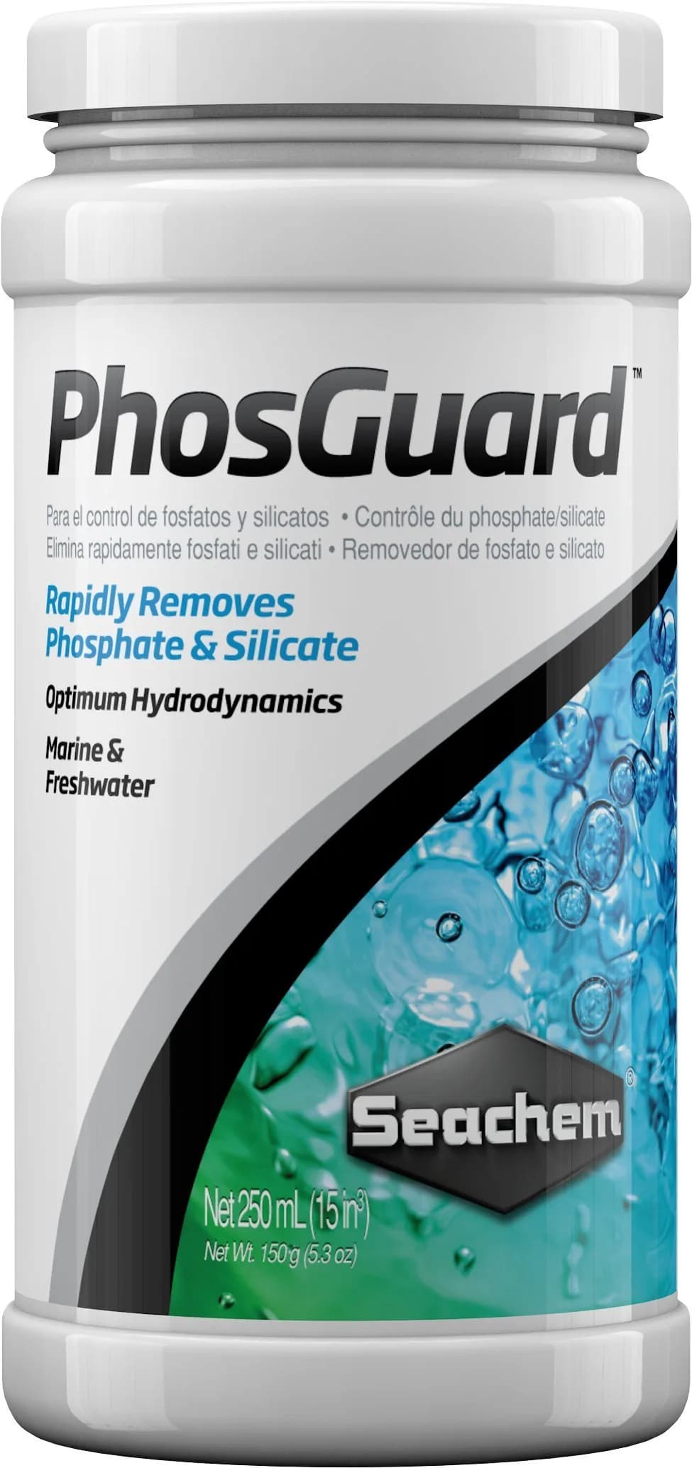 Seachem PhosGuard 1000ml (2.2 lb) | Rapid Phosphate & Silicate Remover for Marine & Freshwater Aquariums — 250 mL