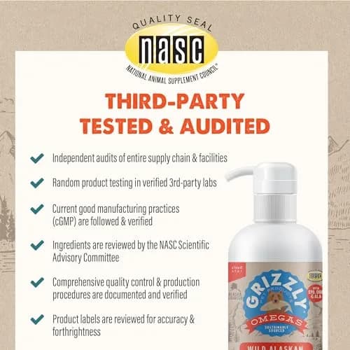 Grizzly Salmon Plus Omega 3-6-9 Food Supplement for Dogs & Cats, 4 oz thumbnail 7