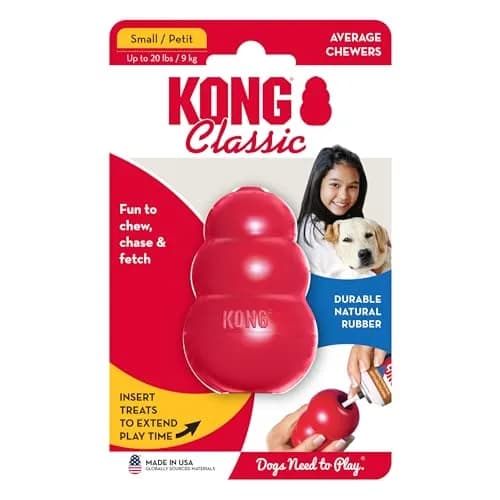KONG Classic Stuffable Dog Toy, Natural Rubber Chew, Small Dog | Durable Treat-Filling Toy with Erratic Bounce thumbnail 9