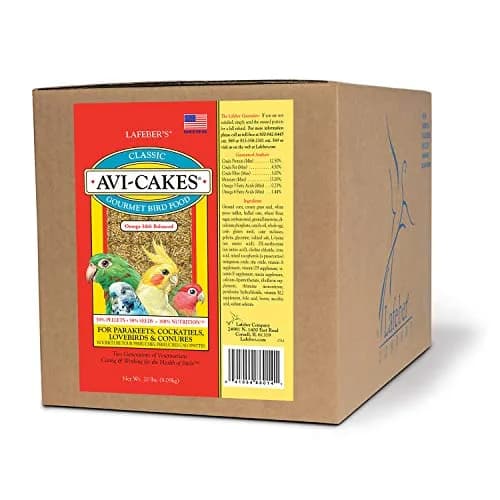 LAFEBER'S Classic Avi-Cakes for Cockatiels & Parakeets 9.07 kg (20 lb) | Nutritionally Complete Foraging Food thumbnail 1