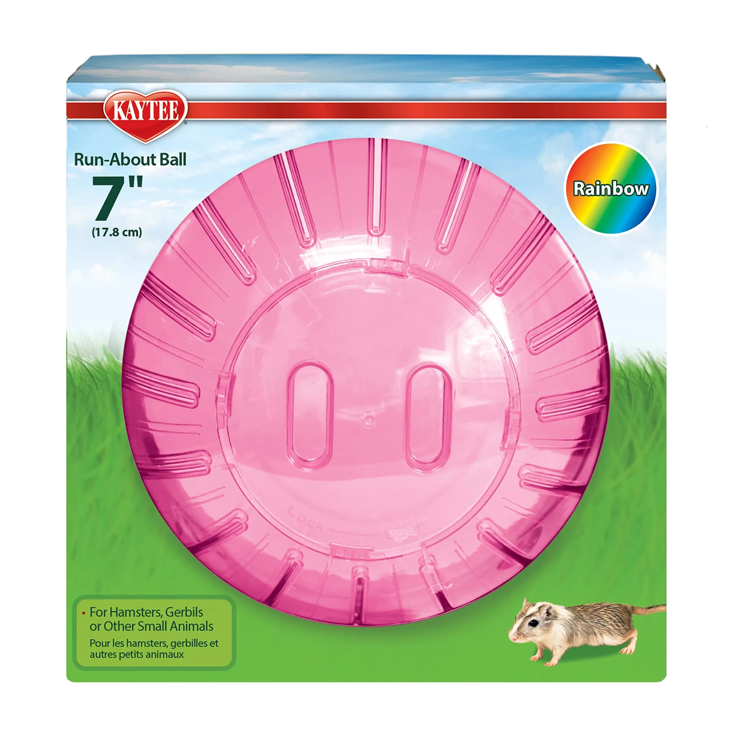 Kaytee 7" Assorted Color Run-About Exercise Ball for Hamster & Gerbil Pets | Encourages Healthy Exercise - main product image