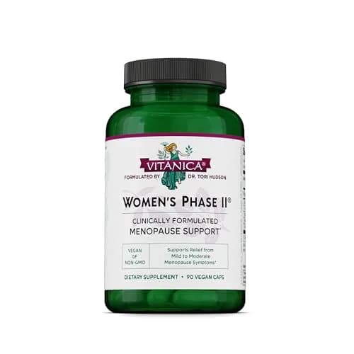 Vitanica Women's Phase II Menopause Support, Vegan, 90 Capsules | Natural Hormone Balance Support thumbnail 1