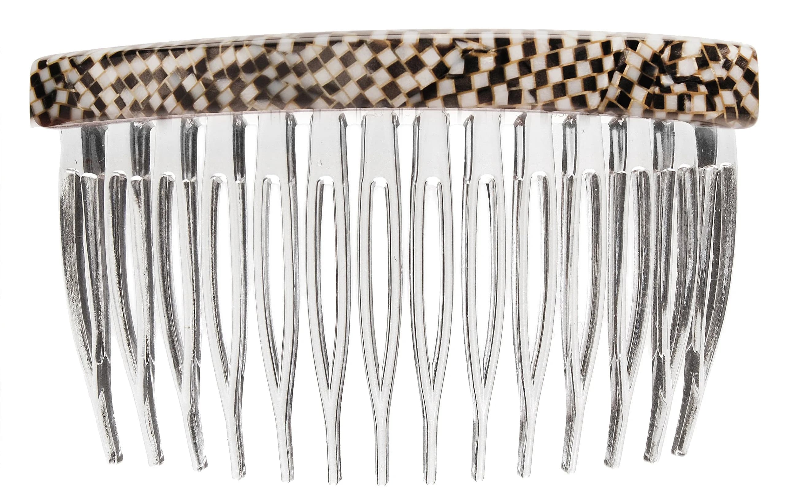 France Luxe Basic Side Comb for Women, Tokyo | Handcrafted Cellulose Acetate Hair Comb — Opera Silver