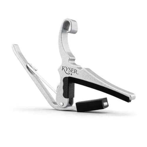 Kyser Quick-Change KG6SA Guitar Capo for 6-String Acoustic Guitars, Silver | Professional Quality Aluminum thumbnail 1