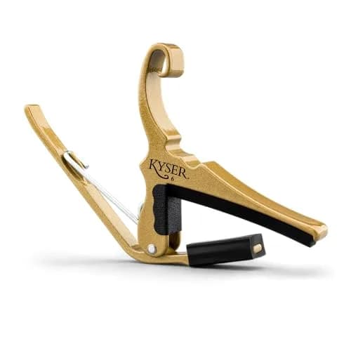 Kyser Quick-Change Guitar Capo for 6-string Acoustic Guitars, Gold, KG6GA | Professional Quality Aluminum with Steel Spring thumbnail 1