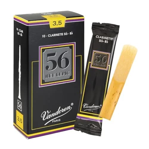 Vandoren 56 Rue Lepic Bb Clarinet Reeds Strength 3.5 (Box of 10) | Pure Sound & Stability thumbnail 1