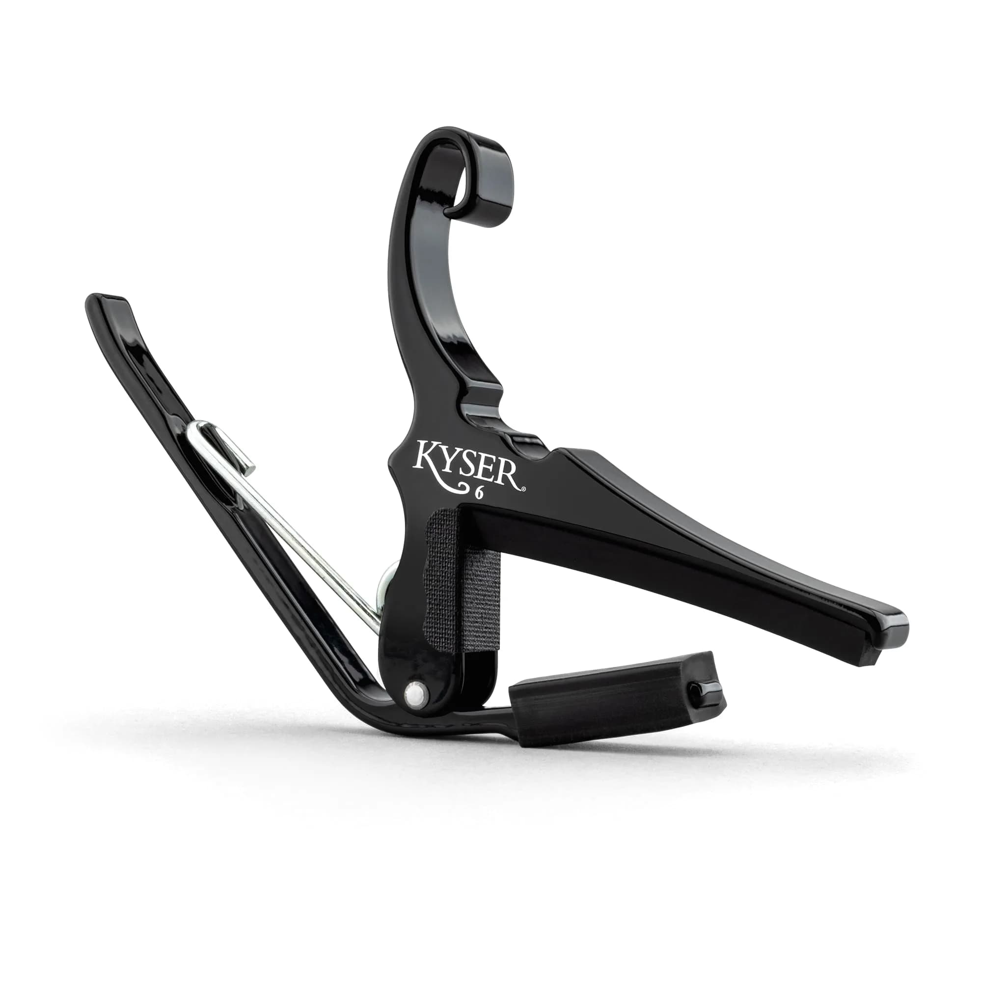 Kyser Quick-Change Guitar Capo for 6-string Acoustic Guitars, Black, KG6BA | One-Handed Pitch Transposition