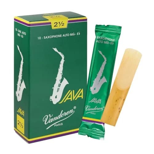 Vandoren JAVA Alto Sax Reeds Strength 2.5 (10-Pack) | Bright Sound with Immediate Response thumbnail 1