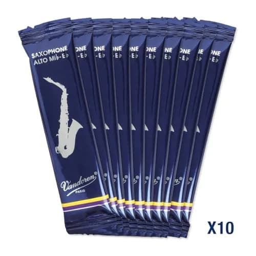 Vandoren Traditional Alto Saxophone Reeds Strength 3.5; Box of 10 | Professional Tone & Response thumbnail 3