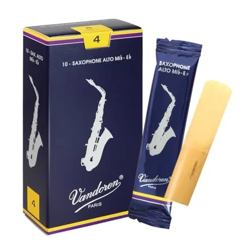 Vandoren Alto Sax Traditional Reeds Strength 4 (10-Pack) | High Response for All Registers thumbnail 1