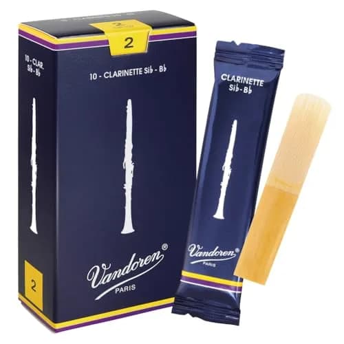 Vandoren CR102 Bb Clarinet Traditional Reeds Strength 2 (10-Pack) | Professional Response & Flexibility thumbnail 1