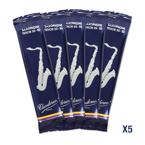 Vandoren SR223 Tenor Sax Traditional Reeds Strength 3; Box of 5 | 1.5cm (0.6in) x 4.4cm (1.7in) x 13cm (5.1in) thumbnail 4