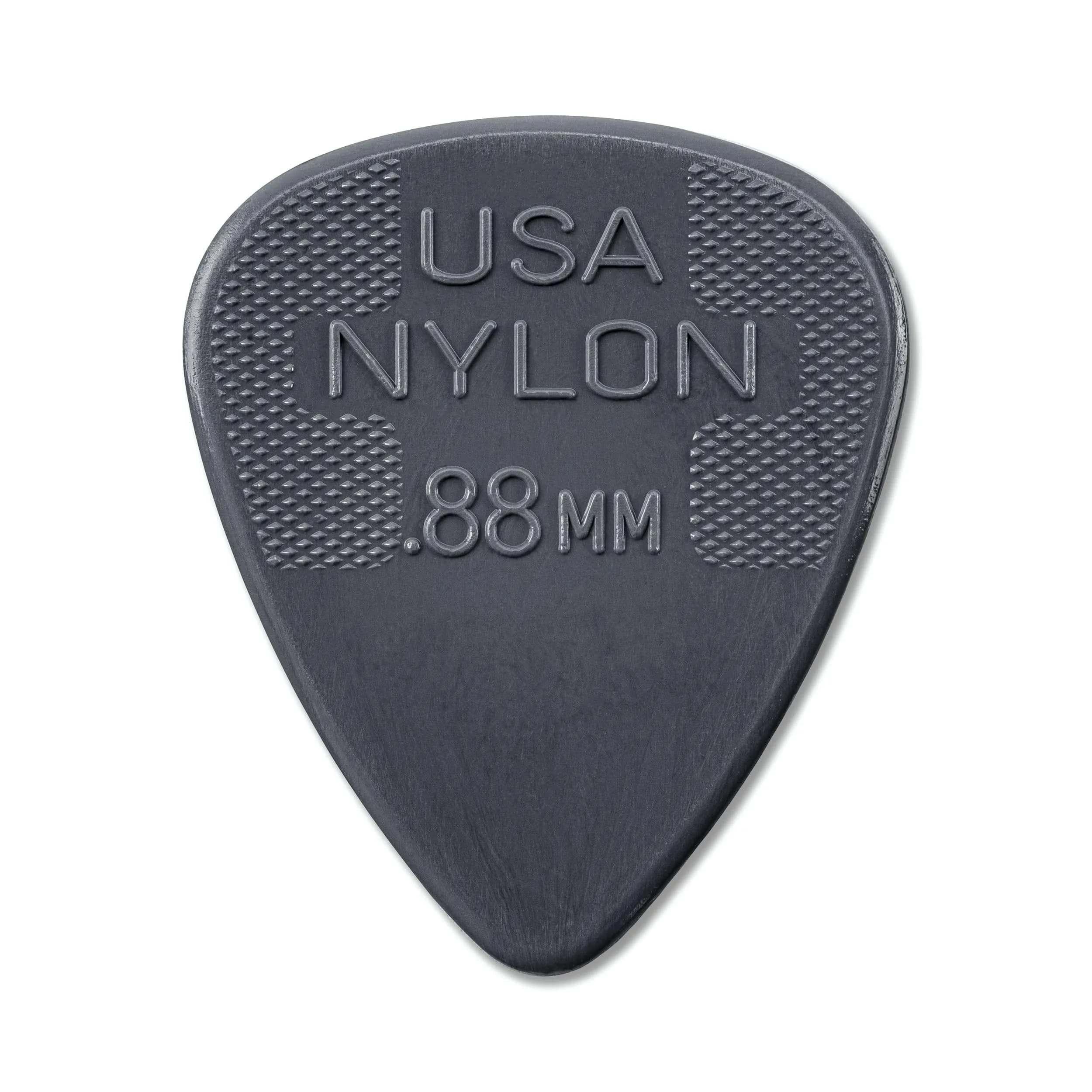 Jim Dunlop Nylon Standard Pick .38MM | Durable, Flexible & Smooth Tone for Guitar & Bass — .88mm