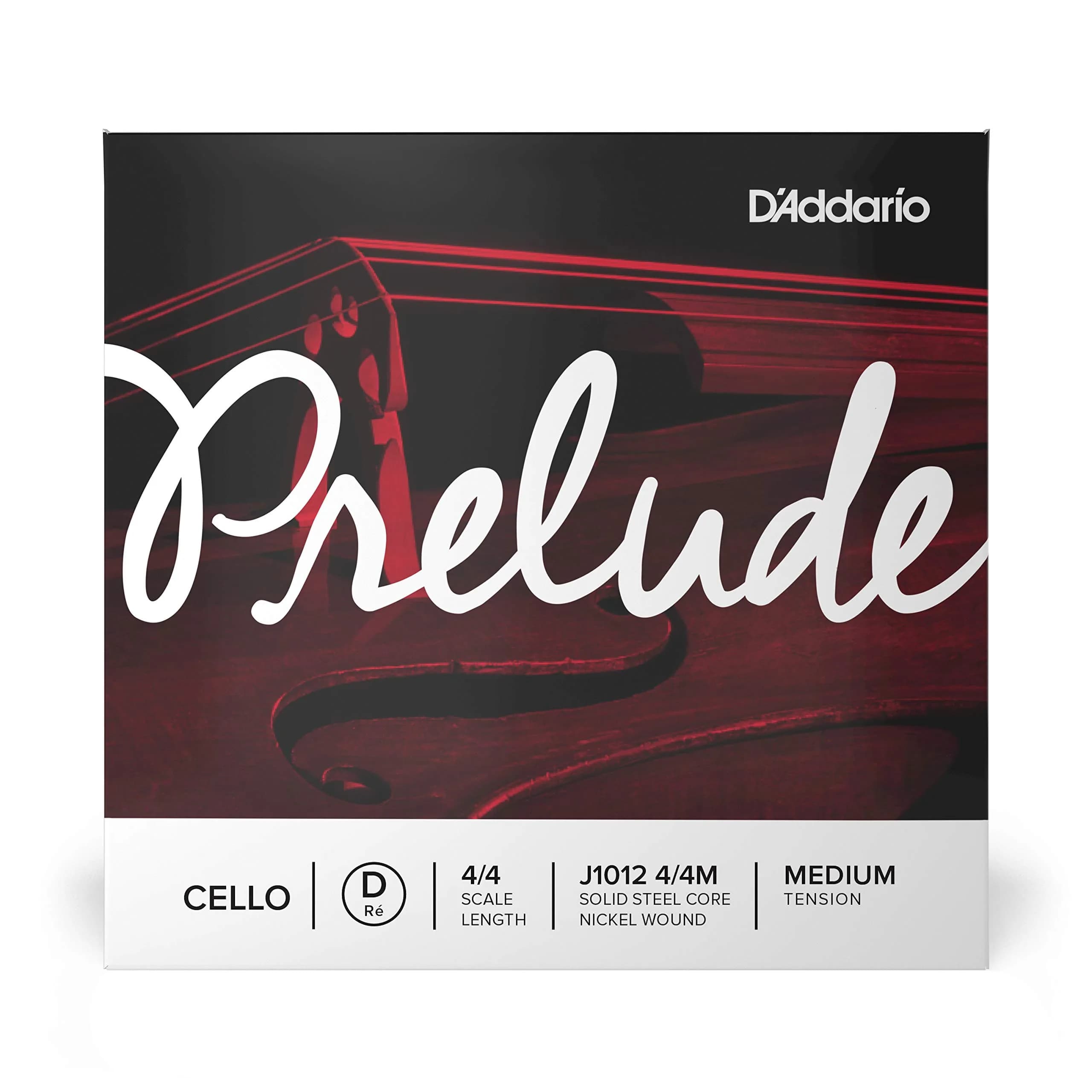 D'Addario Prelude Cello D String 4/4 Scale, Medium Tension | Warm Sound & Durable Steel Core