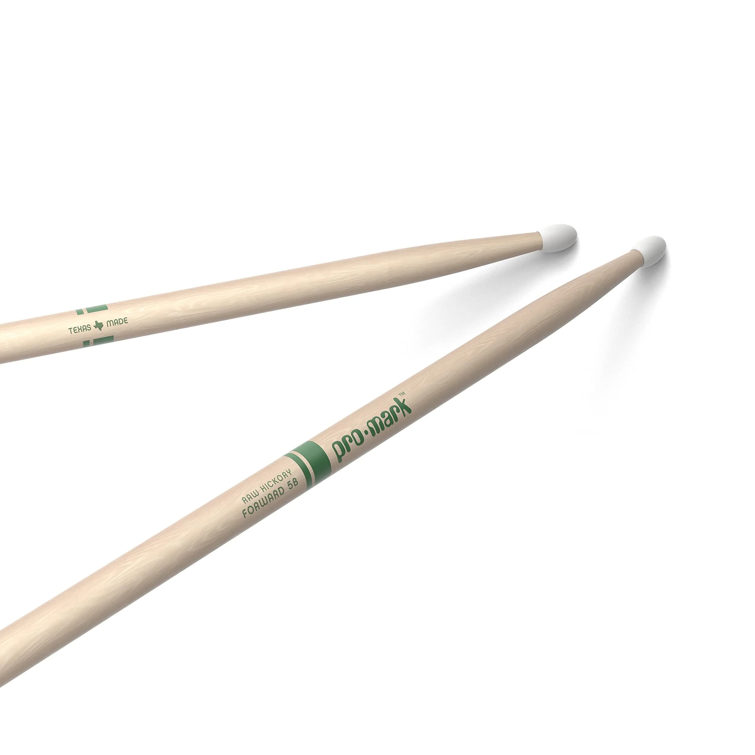 ProMark Classic Forward 5B Drumsticks, Nylon Tip, 16" Length, 0.590" Diameter | Hickory Wood, USA Made - main product image