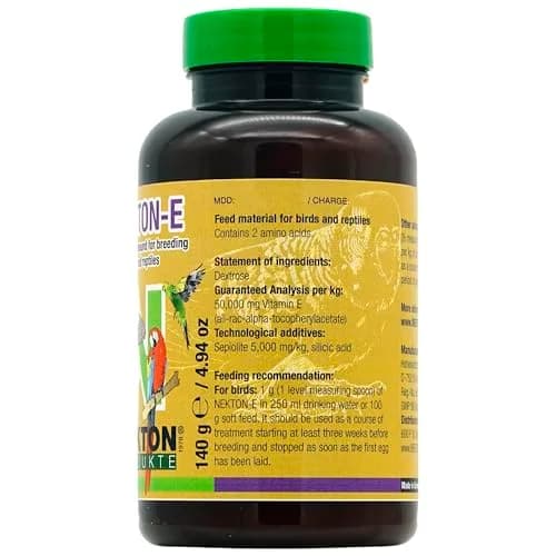 Nekton-E Vitamin E Supplement for Birds & Reptiles 140g (4.94 oz) | Fruit Flavored Powder for Breeding & Fertility thumbnail 2