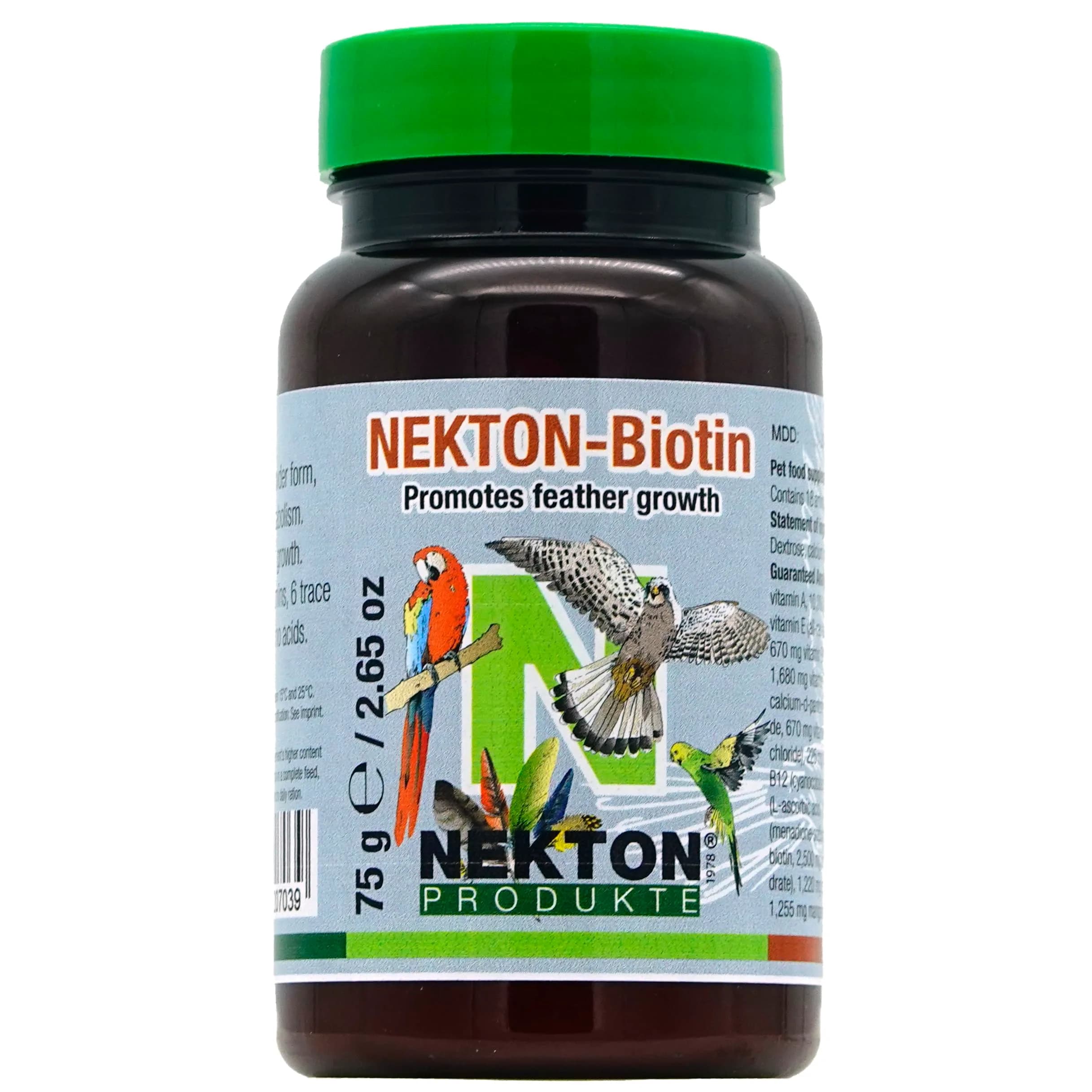 Nekton Bio for Feathering Bird Supplement 35gm (1.23oz) | Promotes Strong Healthy Plumage Growth — 75 g