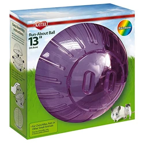 Kaytee Mega Run-About 13" Exercise Ball for Pet Rats & Chinchillas | Assorted Colors, Plastic, 13-inch Diameter thumbnail 1