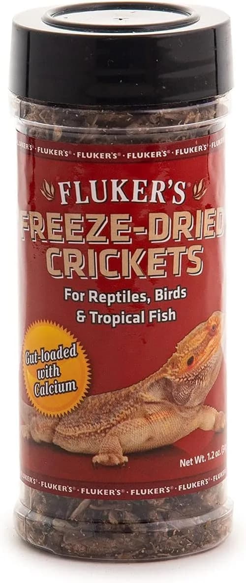 Fluker's Freeze Dried Crickets 1.2 oz (34g) | Nutrient-Rich Protein Snack for Reptiles, Birds, Fish — 1.2 Ounce
