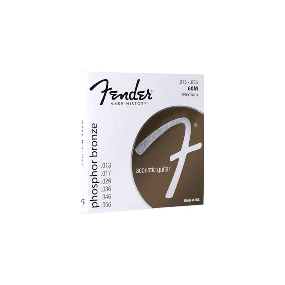 Fender 60M Phosphor Bronze Ball End Acoustic Guitar Strings 13-56 (0.33 kg / 0.8 lb) | Rich Tone & Long Life - main product image