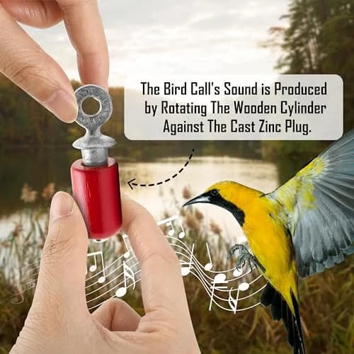 Audubon Red Bird Call | Hand-Tuned Birchwood & Zinc Metal thumbnail 2