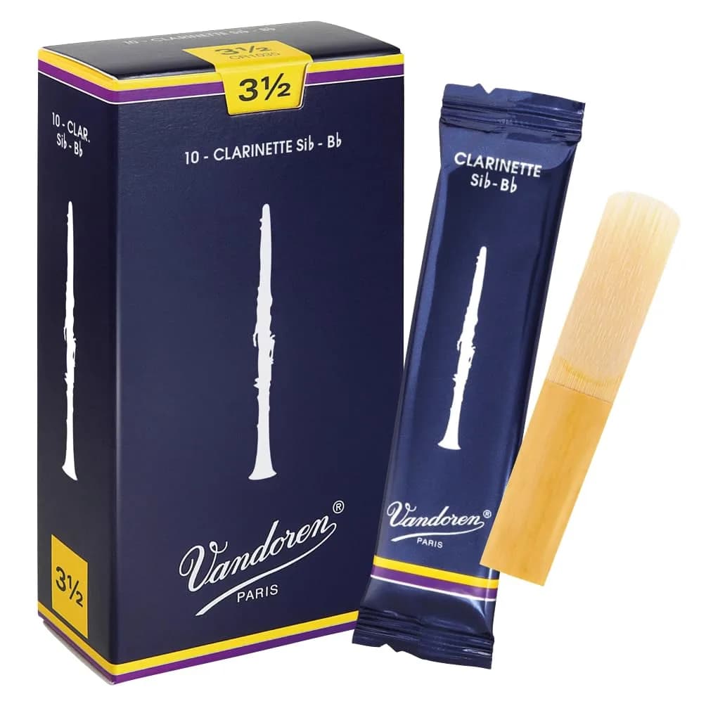 Vandoren Bb Clarinet Traditional Reeds Strength 3.5 (10-Pack) | Consistent Quality for Exceptional Sound - main product image