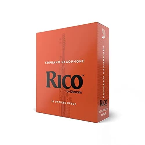 Rico Organic Soprano Saxophone Reeds, Strength 3.0, Pack of 10 | USDA Certified Organic thumbnail 1