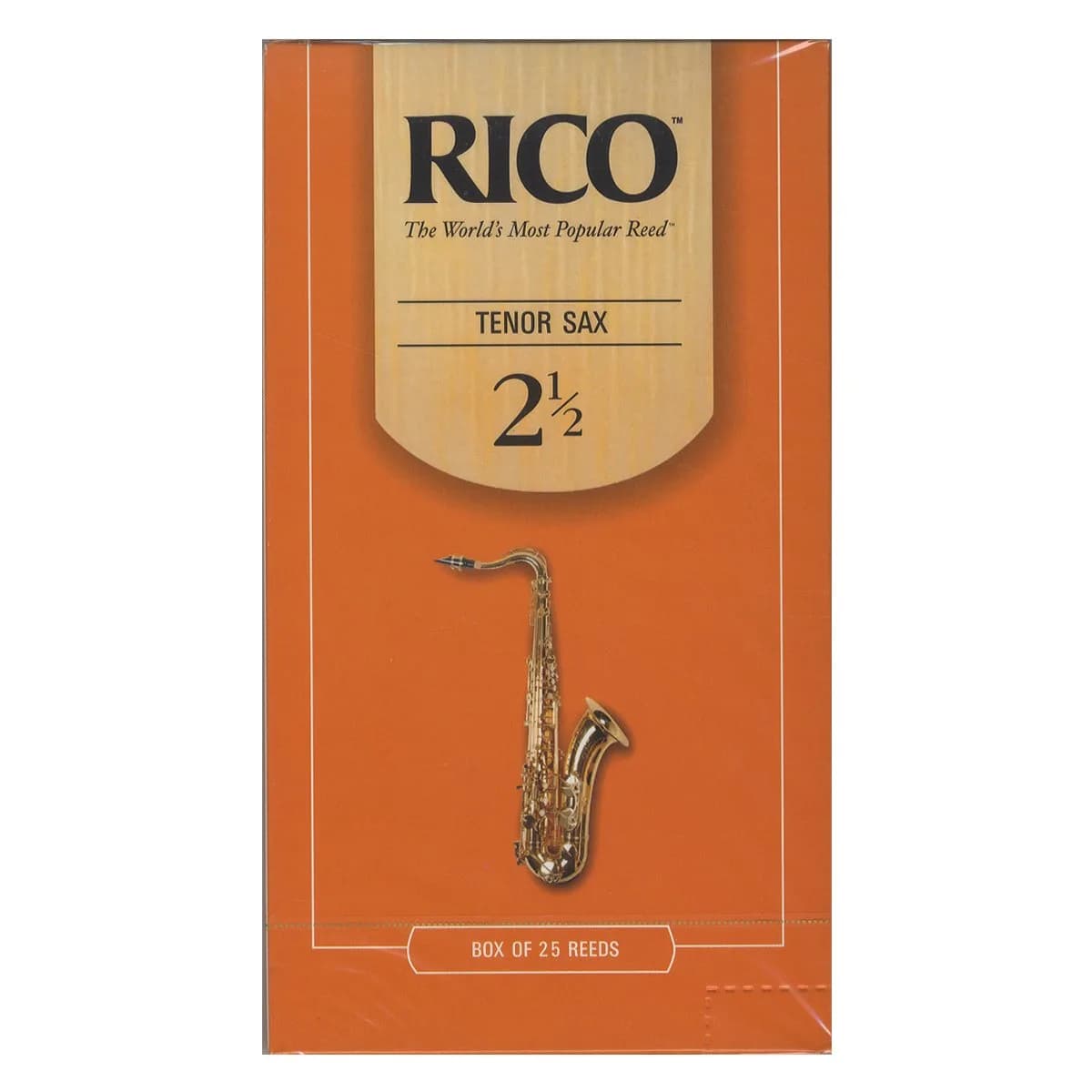 D'Addario Woodwinds Rico Tenor Sax Reeds Strength 2.5 | Crafted for Beginners, Students, Educators