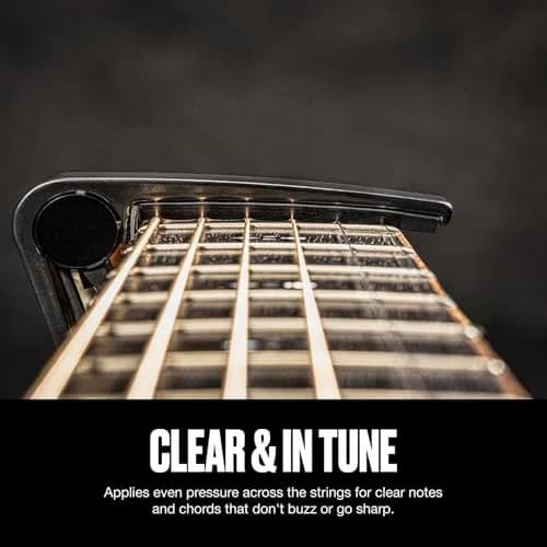 Jim Dunlop Trigger Capo Acoustic Flat - Nickel | Quick Key Change for 6 & 12 String Guitars thumbnail 4