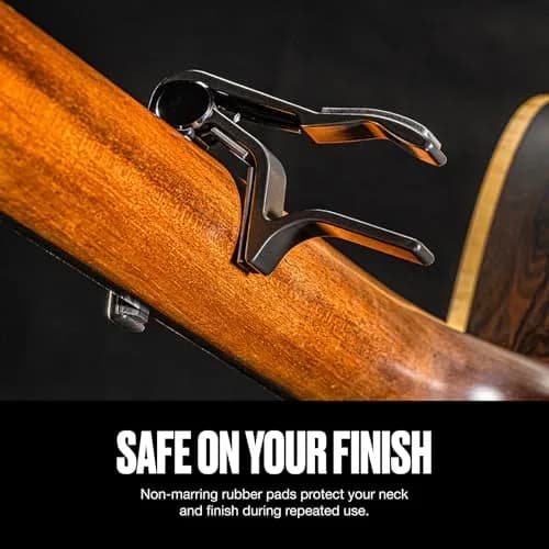 Jim Dunlop Trigger Capo Acoustic Flat - Nickel | Quick Key Change for 6 & 12 String Guitars thumbnail 5