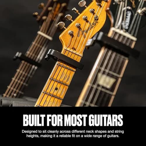 Jim Dunlop Trigger Capo Acoustic Flat - Nickel | Quick Key Change for 6 & 12 String Guitars thumbnail 2